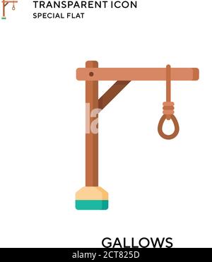 Gallows vector icon. Flat style illustration. EPS 10 vector. Stock Vector
