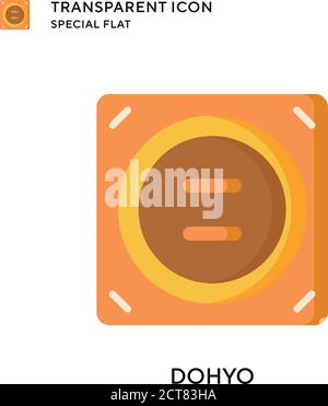 Dohyo vector icon. Flat style illustration. EPS 10 vector. Stock Vector