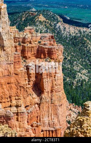 Pariah View lookout in Bryce Canyon National Park in Utah Stock Photo