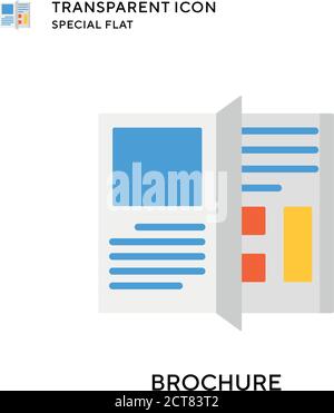 Brochure vector icon. Flat style illustration. EPS 10 vector. Stock Vector
