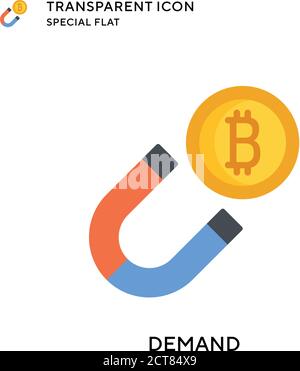Demand vector icon. Flat style illustration. EPS 10 vector. Stock Vector