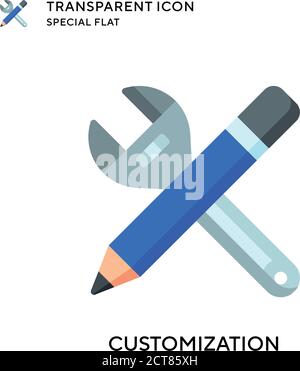 Customization vector icon. Flat style illustration. EPS 10 vector. Stock Vector