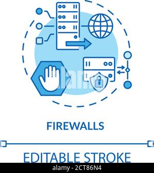 Firewalls concept icon Stock Vector