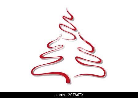 Hand sketch Christmas tree. Vector illustration Stock Vector