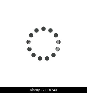 dots in circle, round icon. Stock vector illustration isolated Stock Vector