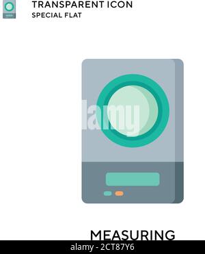 Measuring vector icon. Flat style illustration. EPS 10 vector. Stock Vector
