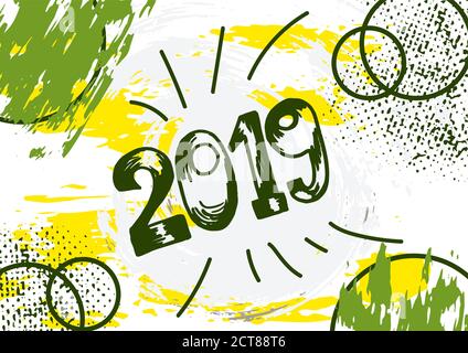 Universal background 2019. Abstract background Happy New Year. Creative Stock Vector