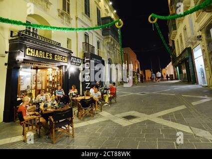 Charles Grech bar in Valletta, Malta. Stock Photo