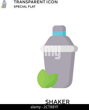 Shaker vector icon. Flat style illustration. EPS 10 vector. Stock Vector