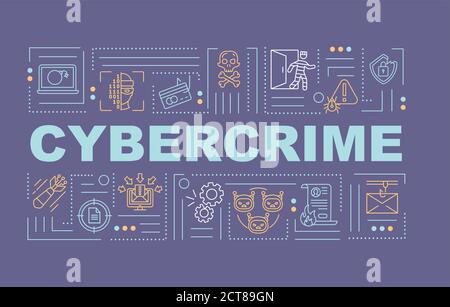 Cybercrime word concepts banner Stock Vector