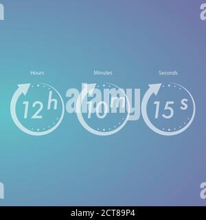 Clock counter timer background Stock Vector