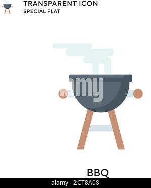 Bbq vector icon. Flat style illustration. EPS 10 vector. Stock Vector