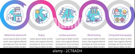 Diagnostic procedures vector infographic template Stock Vector