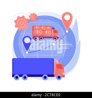 Collaborative logistics abstract concept vector illustration. Stock Vector