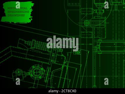 Mechanical engineering drawing. Machine-building industry.  Instrument-making drawings. Computer aided design systems. Technical  illustrations, backgro Stock Vector Image & Art - Alamy