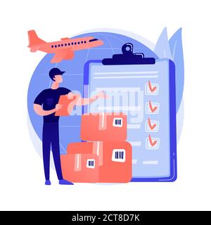 Customs clearance abstract concept vector illustration. Stock Vector