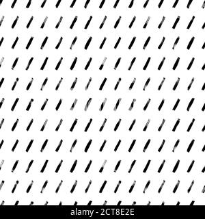 Short diagonal lines hand drawn seamless pattern. Stock Vector