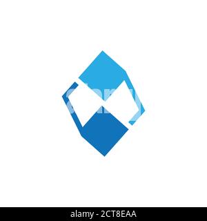 Modern abstract blue diamond logo icon Stock Vector Image & Art - Alamy