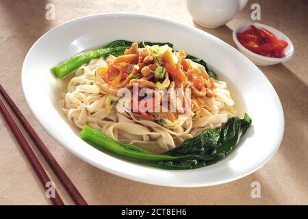 Asian cuisine Sichuan Dandan noodle Stock Photo