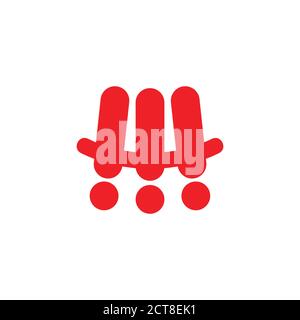 abstract letter w exclamation design logo vector Stock Vector