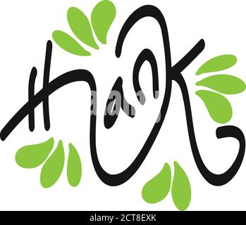 THANK YOU hand lettering, vector illustration. Hand drawn lettering card background. Modern handmade calligraphy. Hand drawn lettering element for you Stock Vector