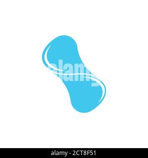 linked drop blue water logo vector Stock Vector