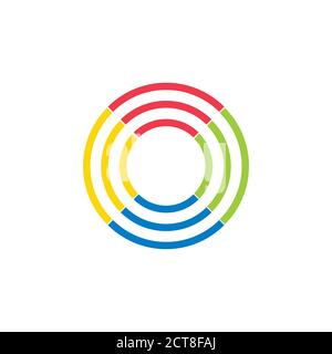 circle stripes chart design logo vector Stock Vector Image & Art - Alamy