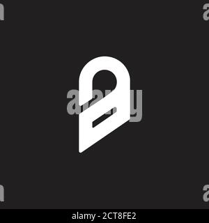 letter a abstract open padlock symbol logo vector Stock Vector