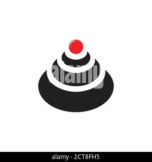 cake birthday simple geometric symbol logo vector Stock Vector