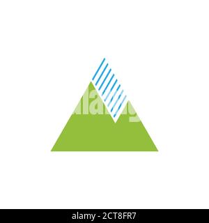 mountain rain geometric design symbol vector Stock Vector