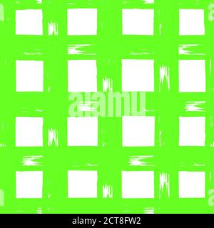 Striped seamless pattern. Abstract stripes. Hand drawing, brushes, blots. Modern textures. Original geometric background. Checkered background, square Stock Vector