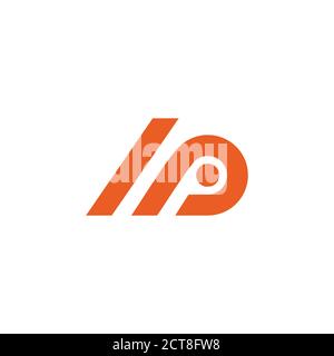 letter ap abstract roof shape geometric logo vector Stock Vector