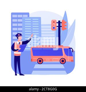 Traffic laws abstract concept vector illustration. Stock Vector