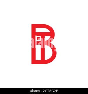 letter tb linked geometric line logo vector Stock Vector