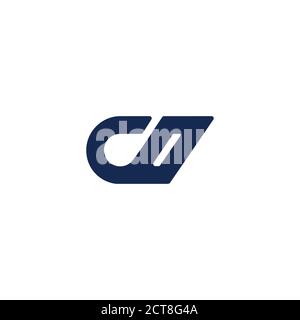 abstract letter co simple geometric line logo vector Stock Vector