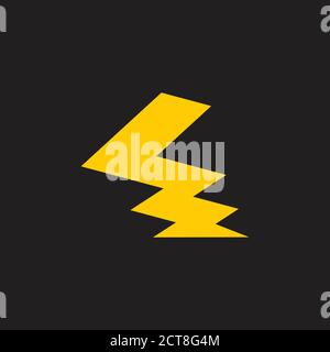 abstract letter l thunder shape logo vector Stock Vector