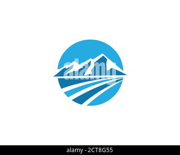 A vector Illustration of Awesome Simple Mountain Logo Sign Stock Vector ...