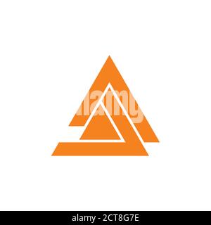 abstract arrow up simple triangle geometric logo Stock Vector