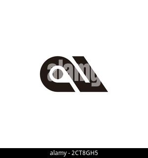 letter au geometric linear shape logo vector Stock Vector