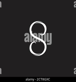 letter s infinity waves ribbon curves geometric design logo vector Stock Vector
