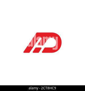 abstract letter hp symbol geometric negative space logo vector Stock Vector