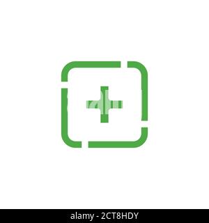 vector of plus medical circle process progress symbol logo Stock Vector