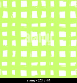 Striped seamless pattern. Abstract stripes. Hand drawing, brushes, blots. Modern textures. Original geometric background. Checkered background, square Stock Vector