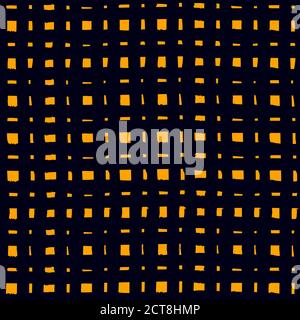 Striped seamless pattern. Abstract stripes. Hand drawing, brushes, blots. Modern textures. Original geometric background. Checkered background, square Stock Vector