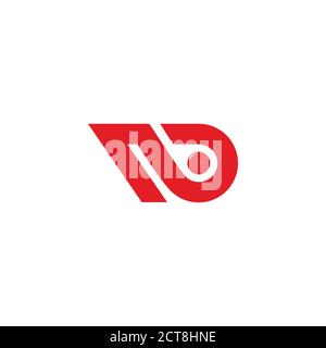letter nd geometric arrow shape logo vector Stock Vector
