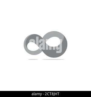 3d curves infinity design logo vector Stock Vector