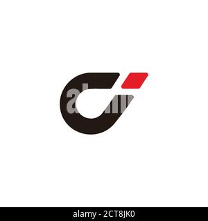 letter ci abstract geometric line logo vector Stock Vector