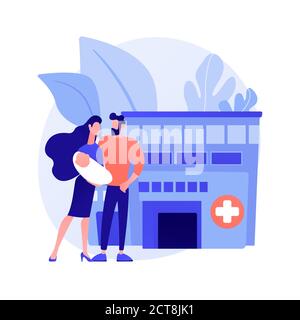 Maternity services abstract concept vector illustration. Stock Vector