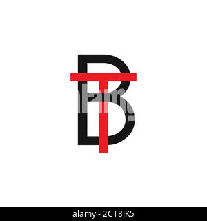 letter tb linked geometric line logo vector Stock Vector