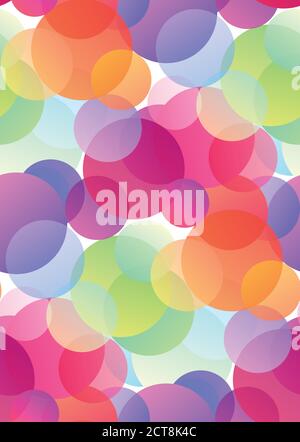 Seamless festive pattern with multicolored confetti on white background. Gradient bokeh. Texture for wallpaper, fabrics, covers and your creativity Stock Vector
